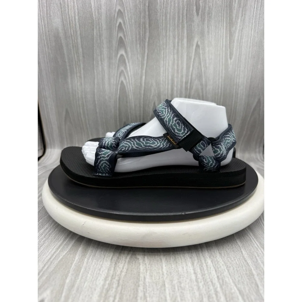 Teva Original Universal Mens Size 9 Archive Topo Navy Print Outdoor Sandals NEW